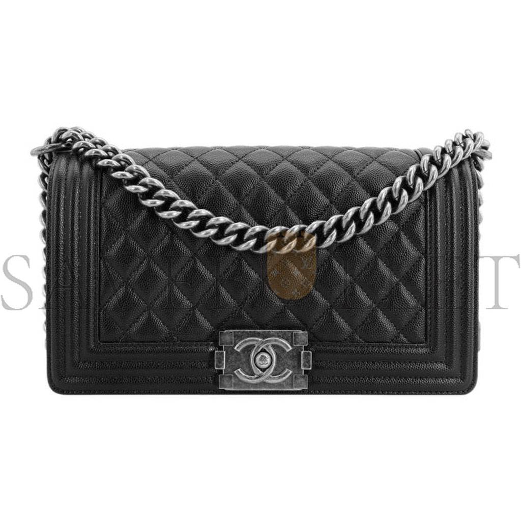 Ch*el master caviar quilted medium boy flap black a67086 (25*15*9cm)